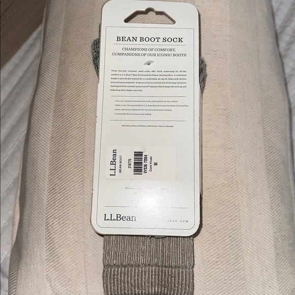 NWT L.L. Bean Boot Sock size M - Picture 3 of 5